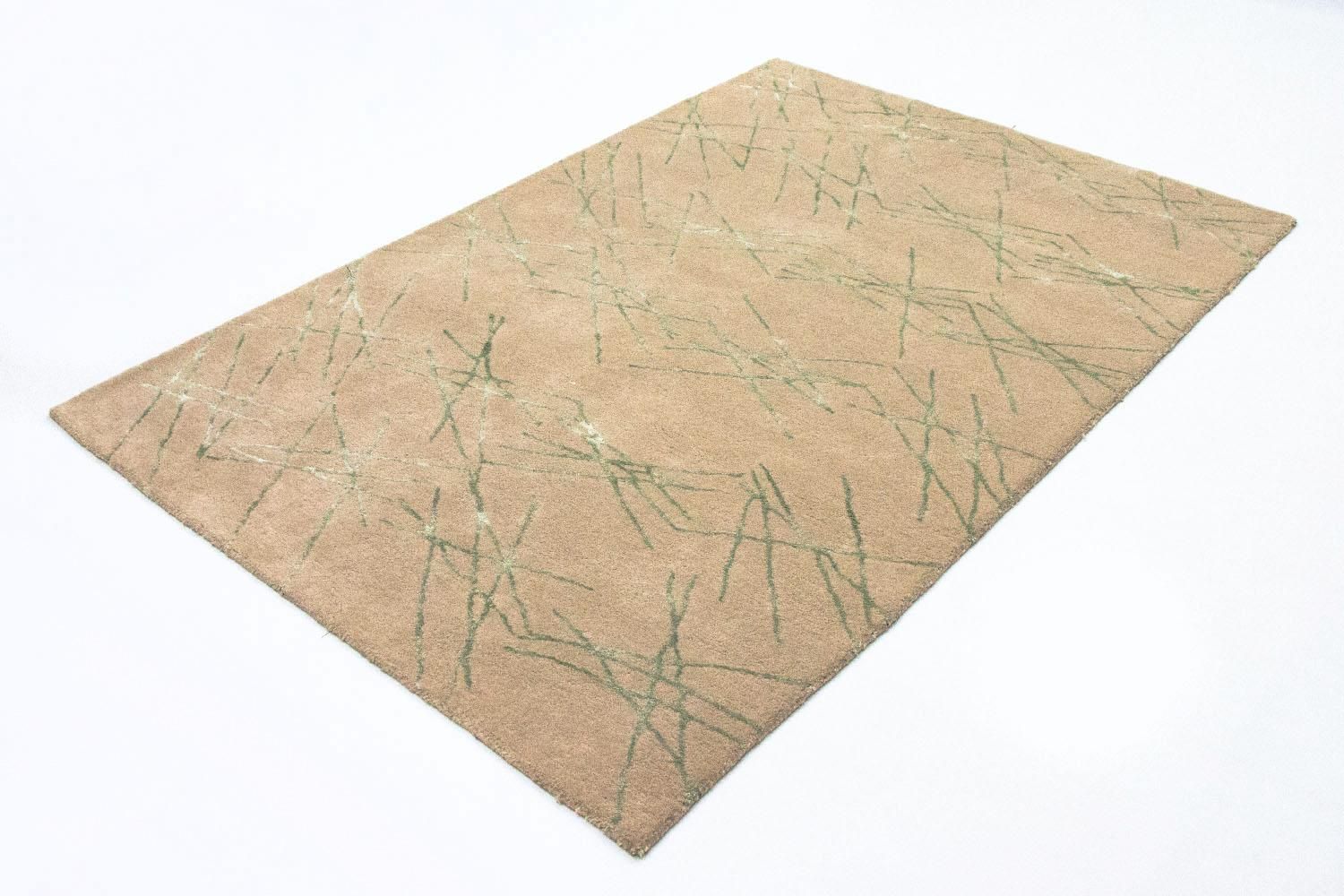 Designer tæppe - 198 x 136 cm - beige