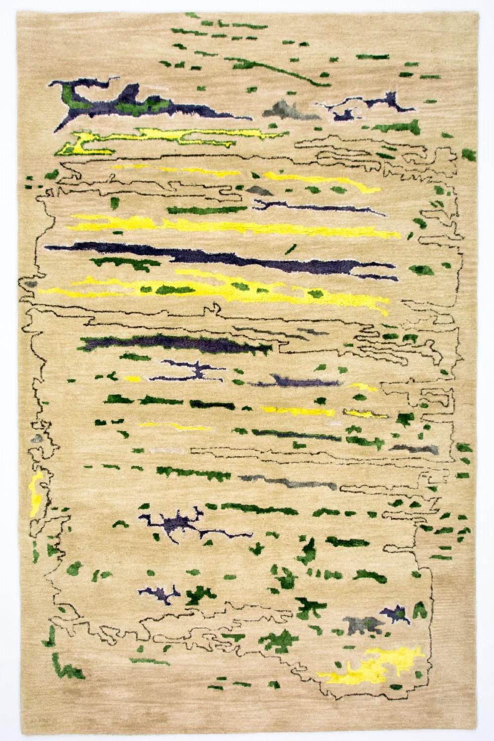 Designer tæppe - 243 x 153 cm - flerfarvet