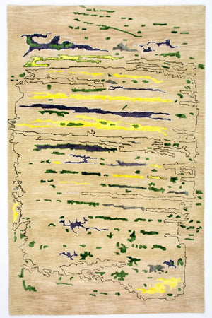Designer tæppe - 243 x 153 cm - flerfarvet