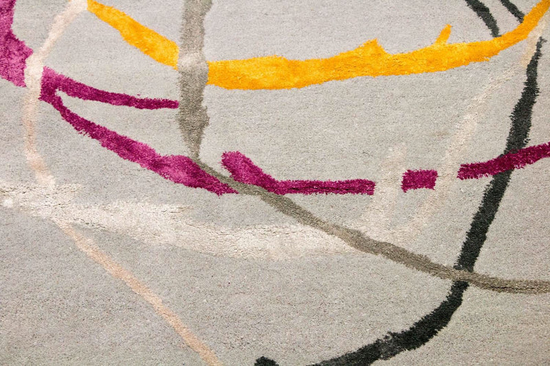 Designer tæppe - 243 x 153 cm - sølv