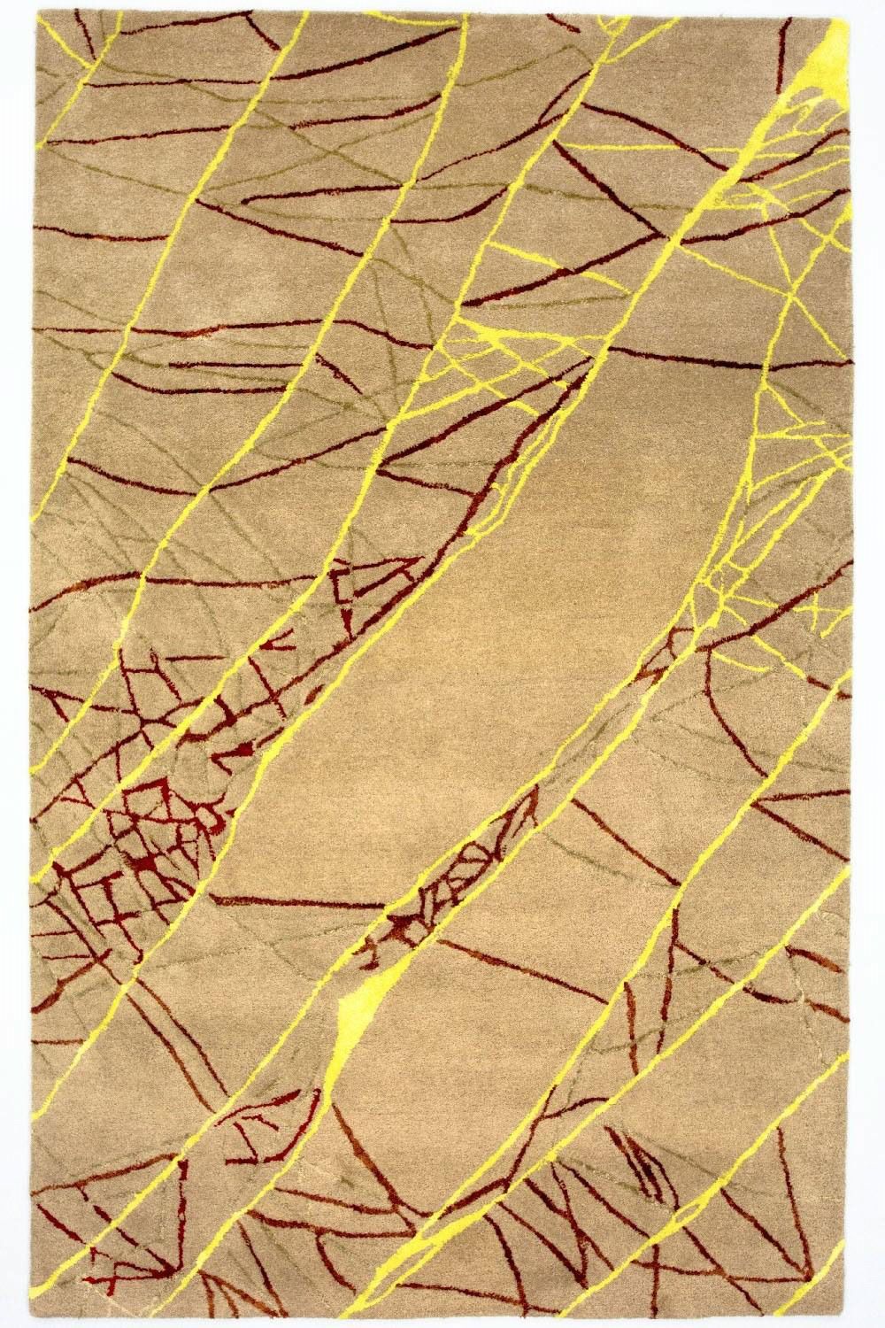 Designer tæppe - 243 x 152 cm - brun