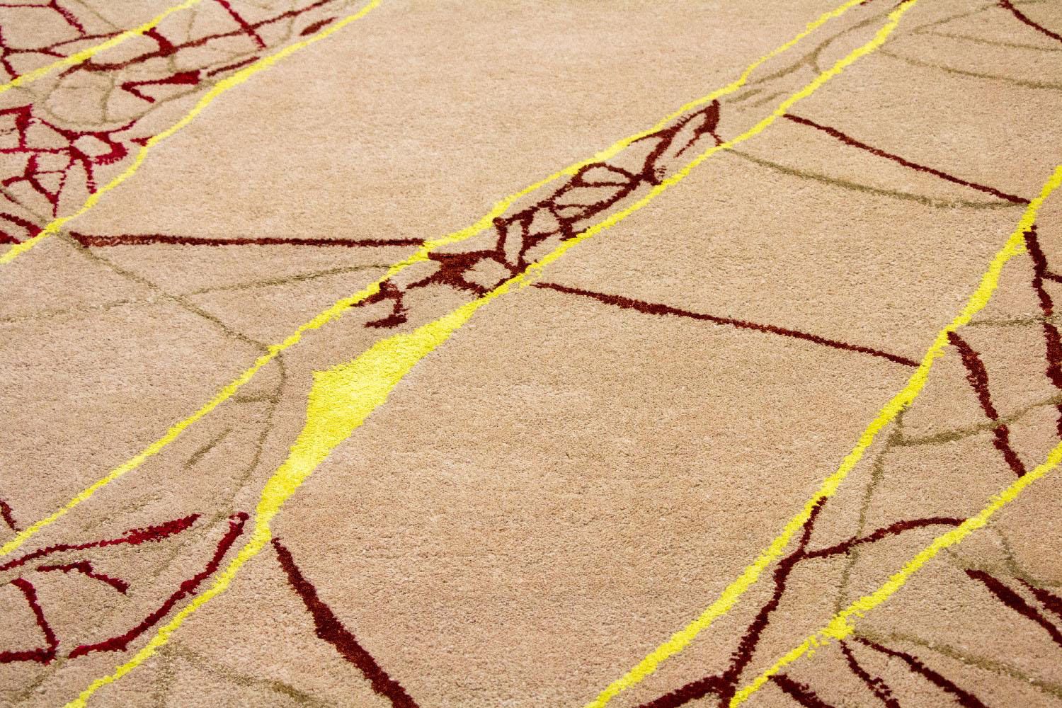 Designer tæppe - 243 x 152 cm - brun