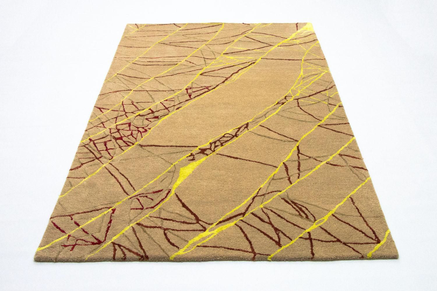 Designer tæppe - 243 x 152 cm - brun