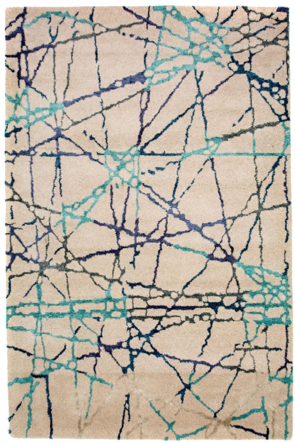 Designer tæppe - 197 x 136 cm - beige