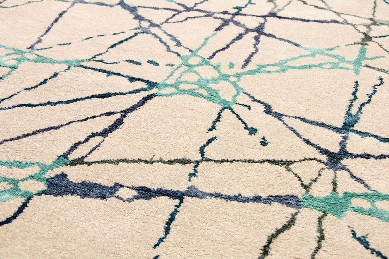 Designer tæppe - 197 x 136 cm - beige
