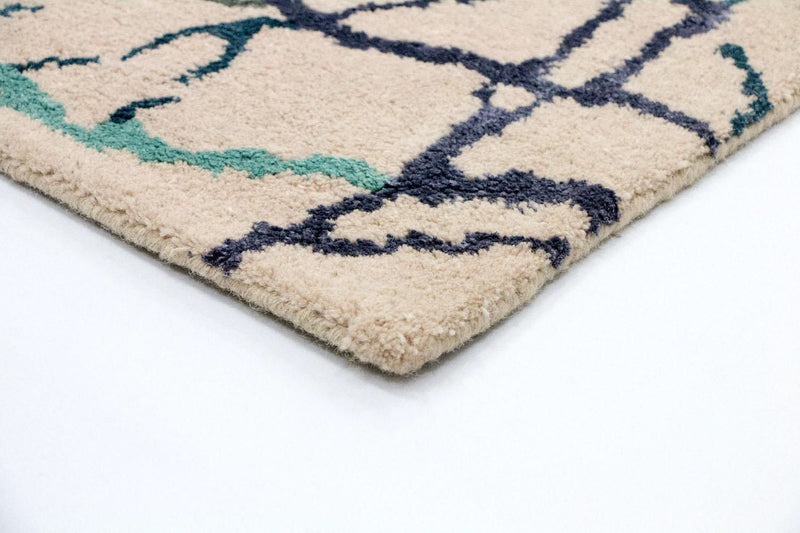 Designer tæppe - 197 x 136 cm - beige