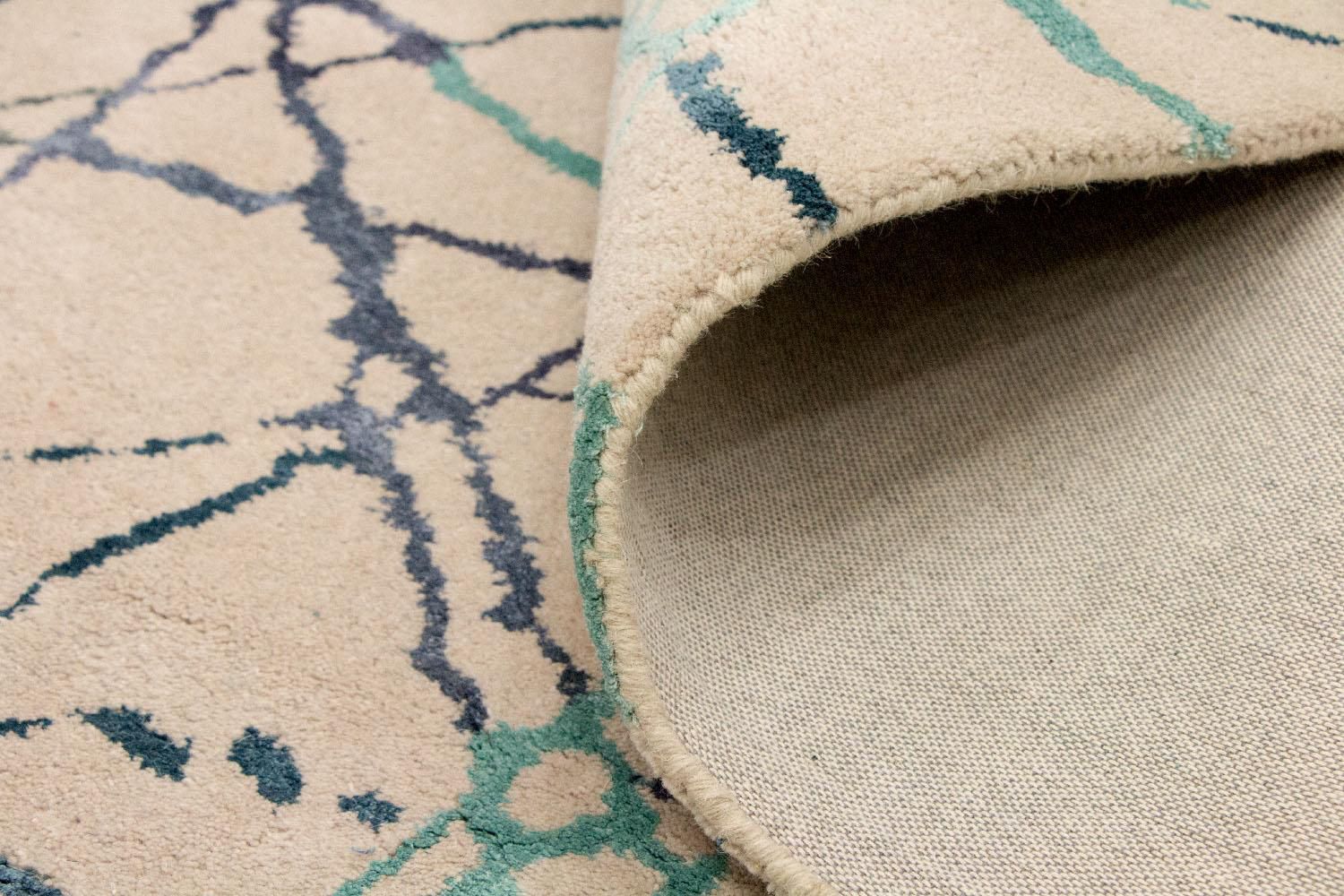 Designer tæppe - 197 x 136 cm - beige