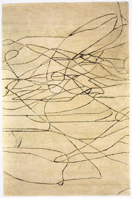 Designer tæppe - 239 x 152 cm - beige