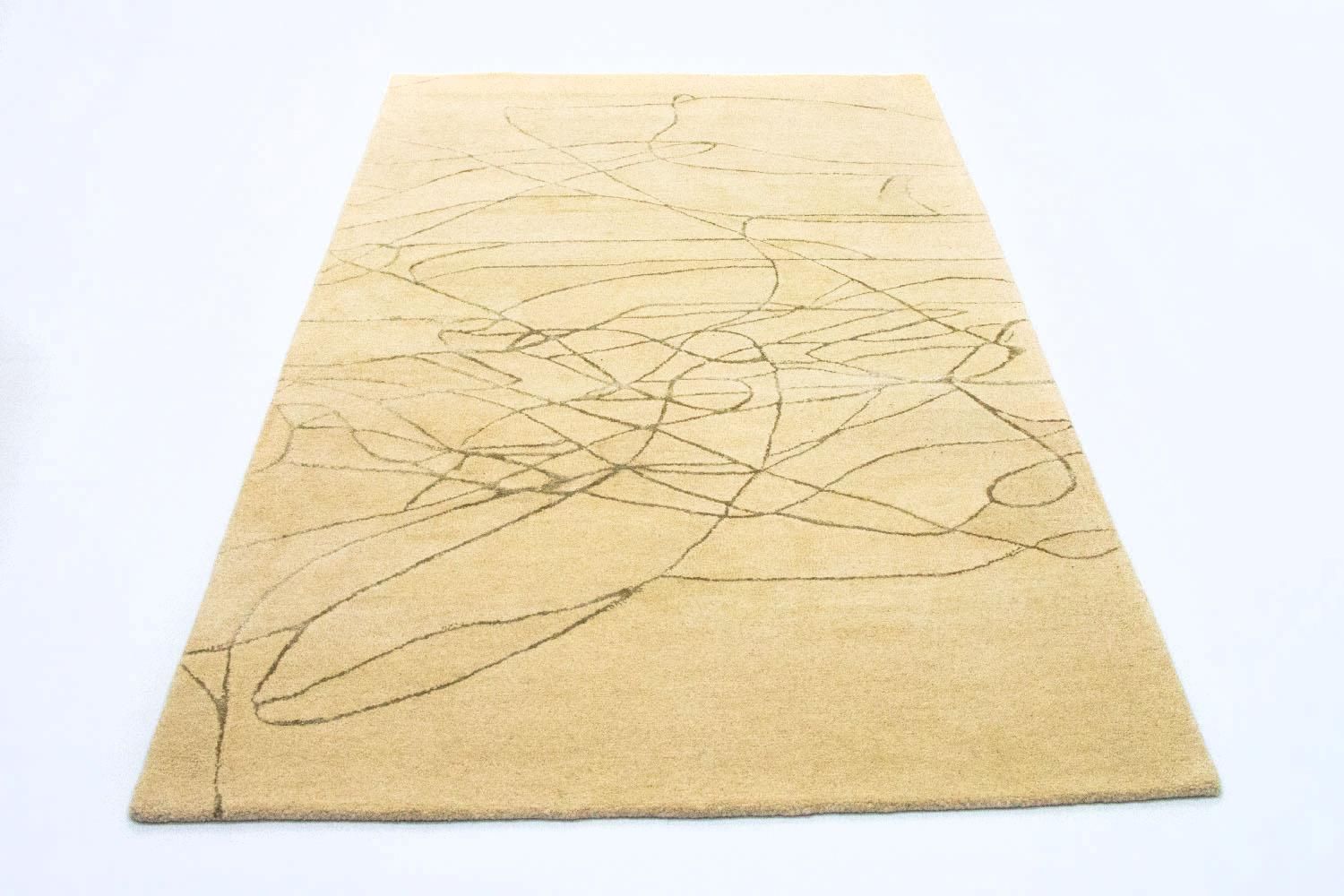 Designer tæppe - 239 x 152 cm - beige