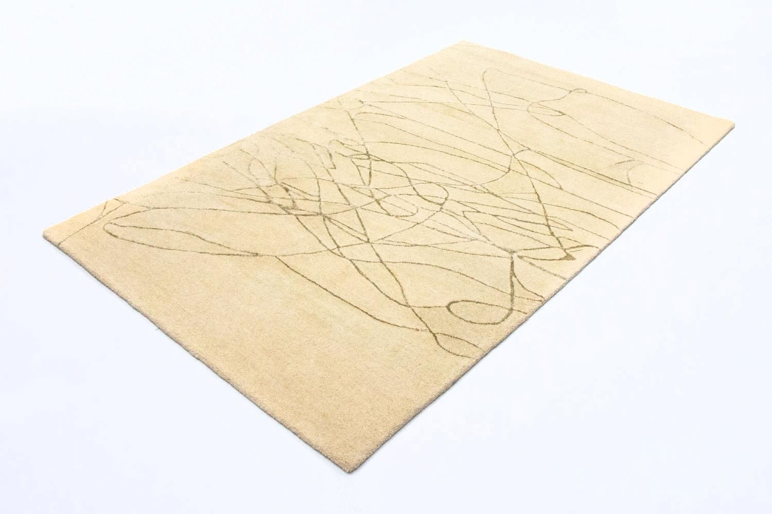 Designer tæppe - 239 x 152 cm - beige