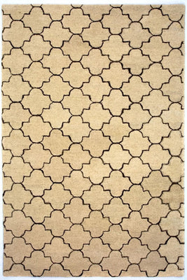 Uldtæppe - 245 x 156 cm - beige