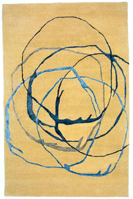 Designer tæppe - 241 x 154 cm - beige