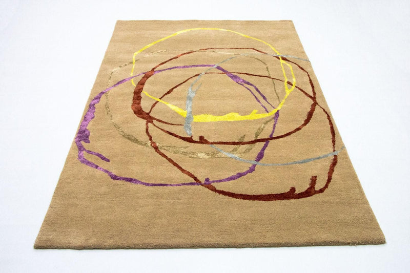 Designer tæppe - 246 x 152 cm - beige