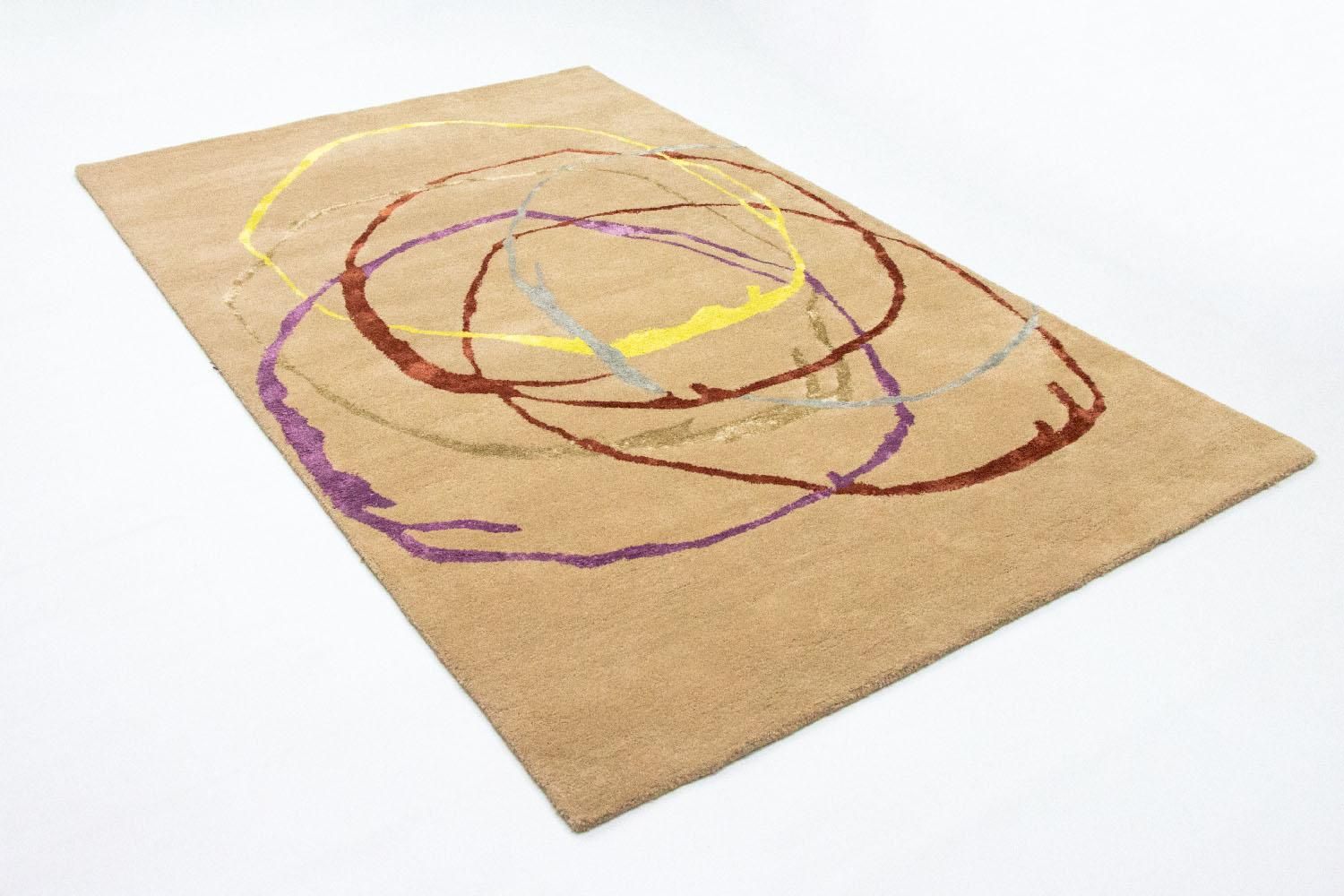 Designer tæppe - 246 x 152 cm - beige