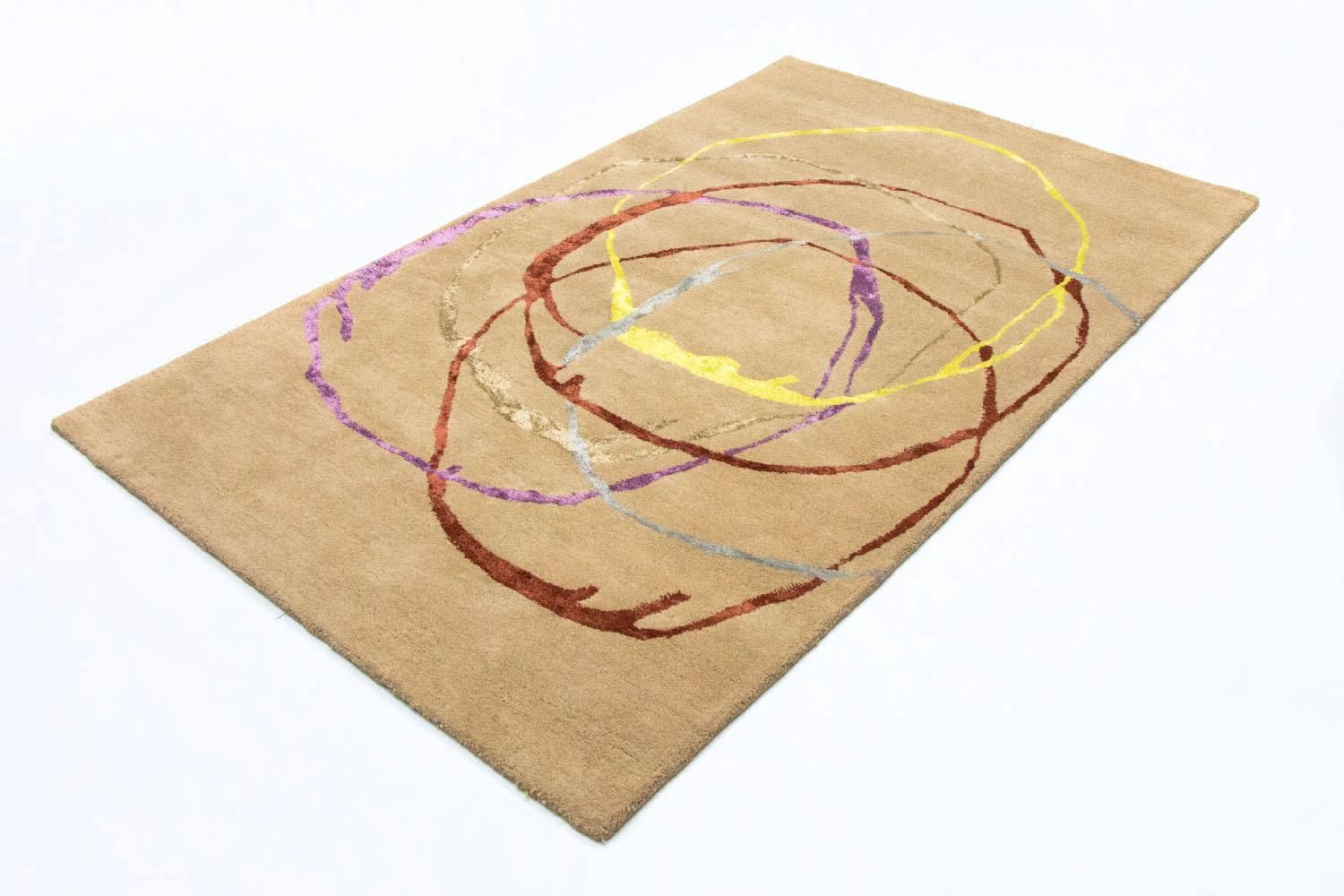 Designer tæppe - 246 x 152 cm - beige