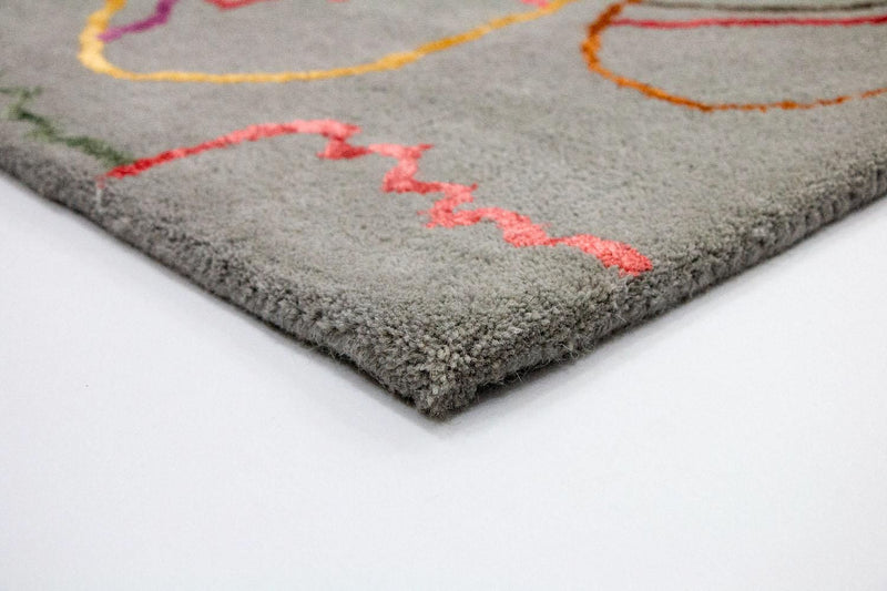 Designer tæppe - 241 x 153 cm - flerfarvet