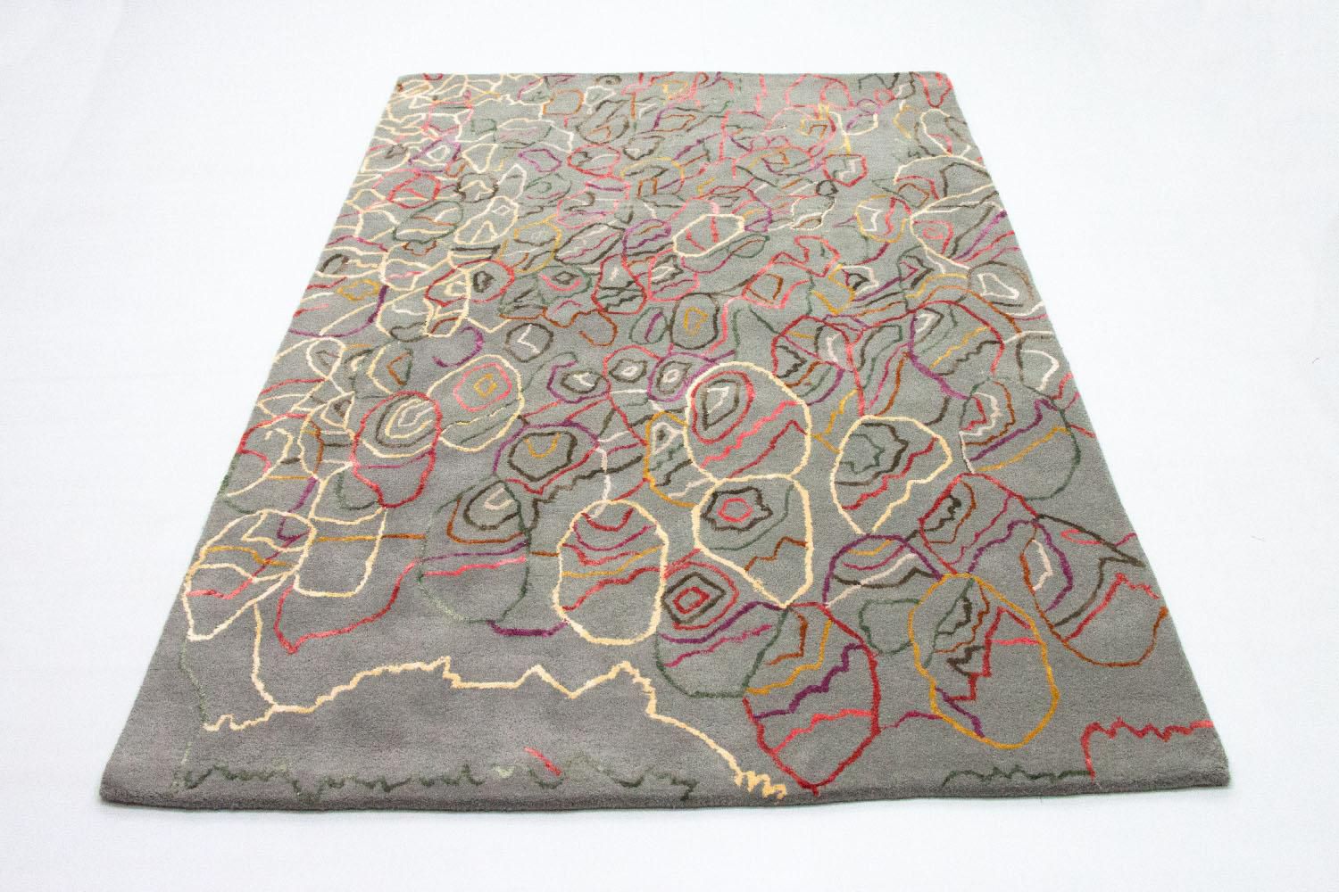 Designer tæppe - 241 x 153 cm - flerfarvet