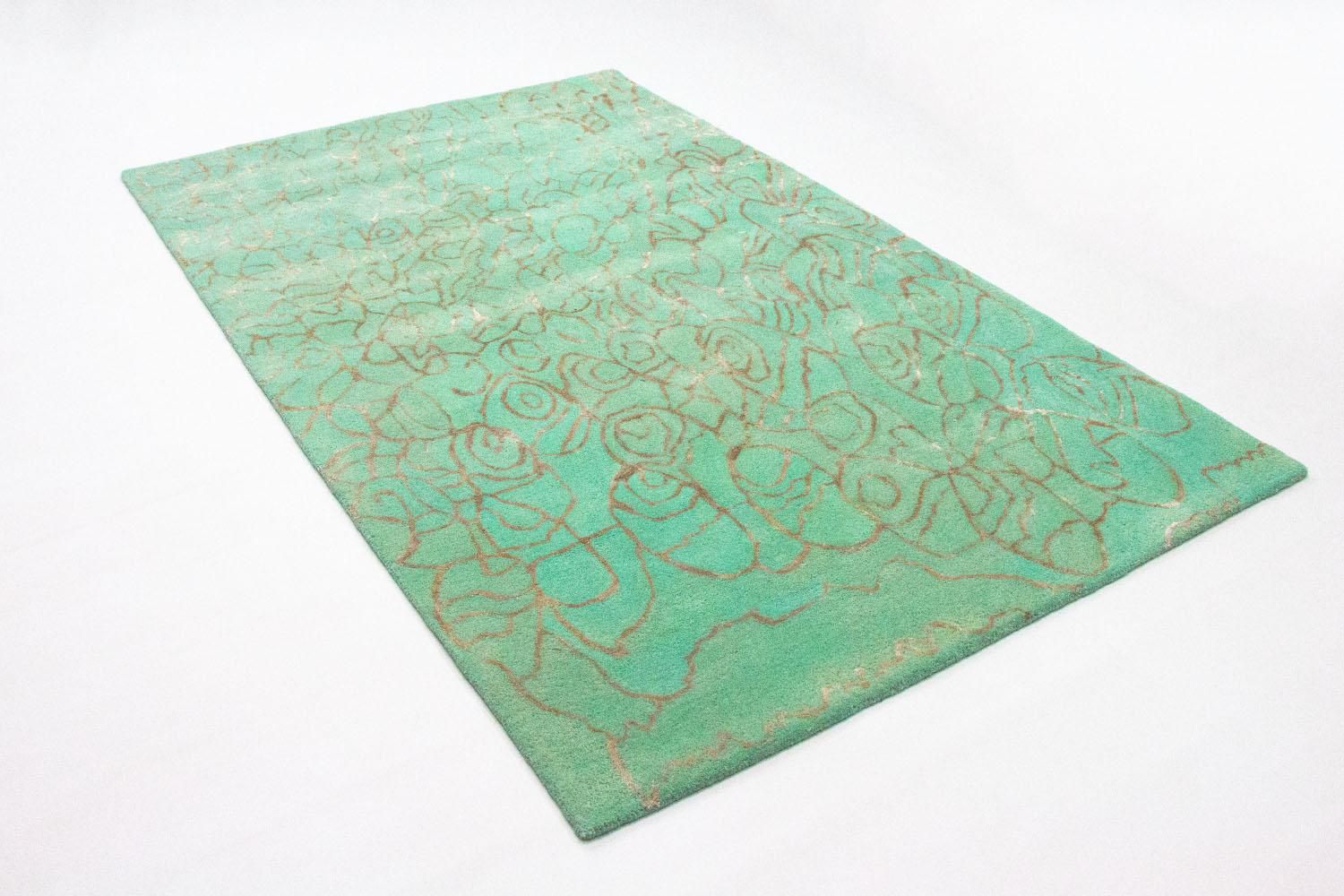 Designer tæppe - 244 x 153 cm - turkis