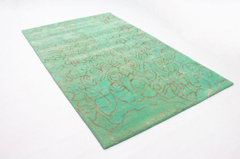 Designer tæppe - 244 x 153 cm - turkis