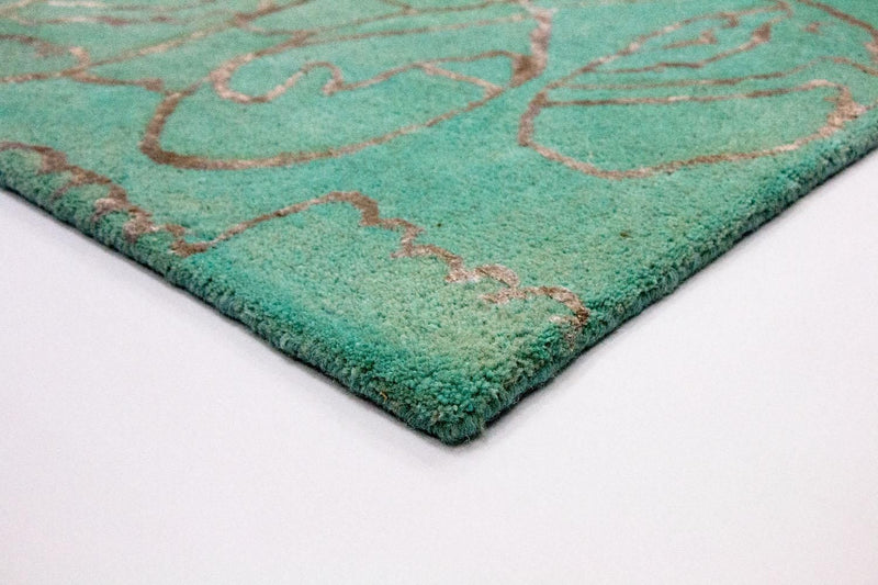 Designer tæppe - 244 x 153 cm - turkis