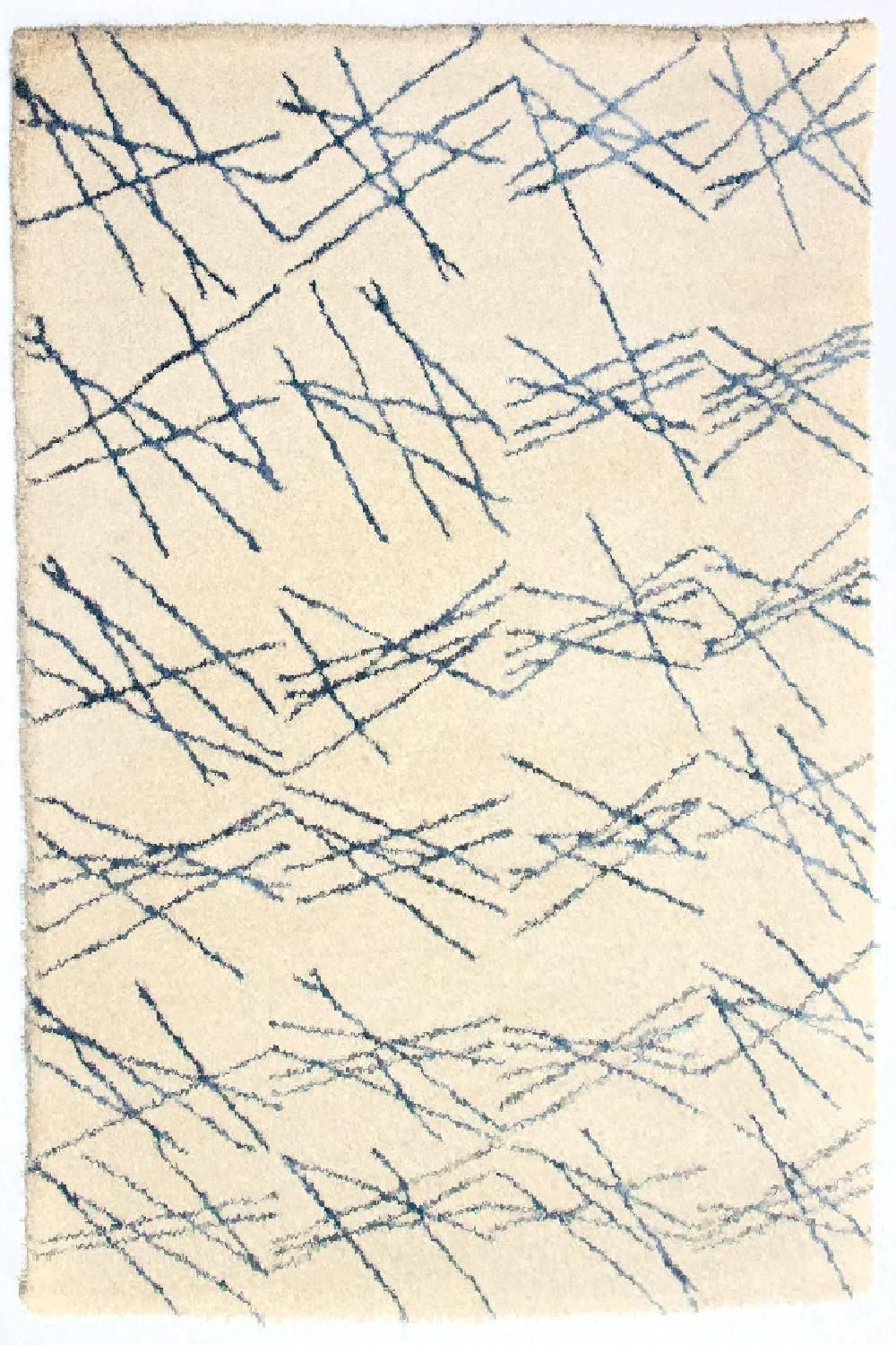 Designer tæppe - 197 x 138 cm - beige