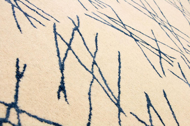 Designer tæppe - 197 x 138 cm - beige