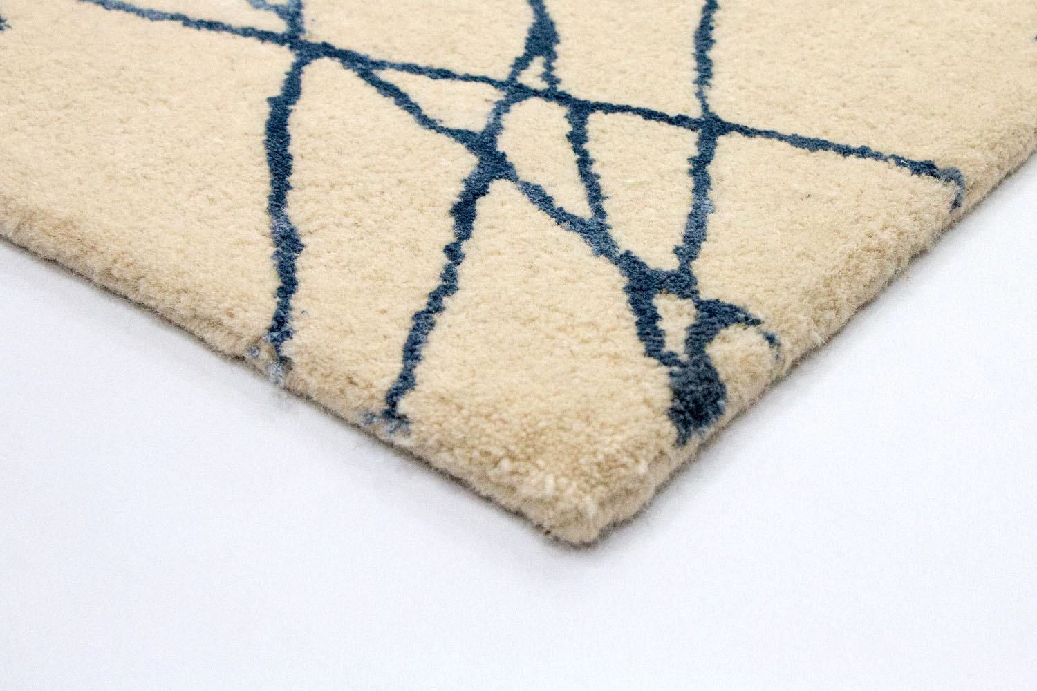 Designer tæppe - 197 x 138 cm - beige
