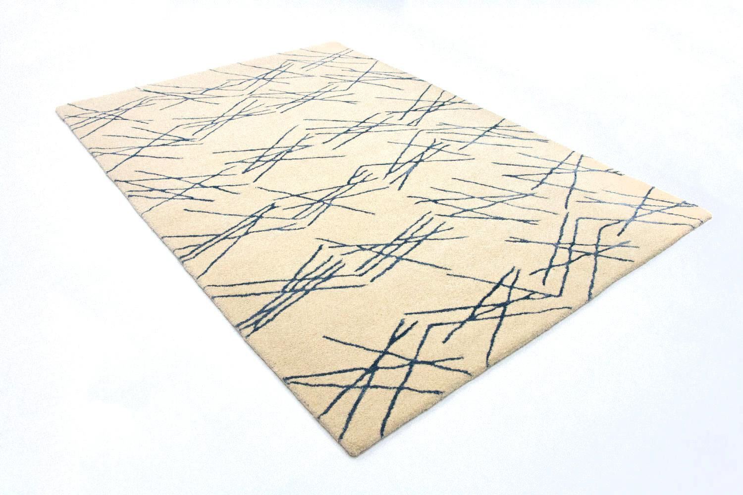 Designer tæppe - 197 x 138 cm - beige