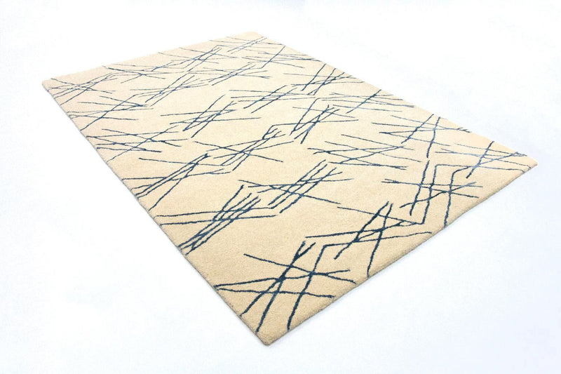 Designer tæppe - 197 x 138 cm - beige