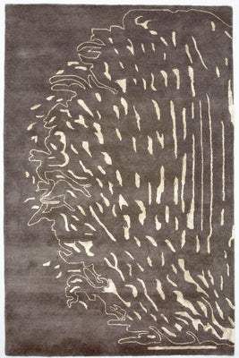 Designer tæppe - 241 x 153 cm - brun