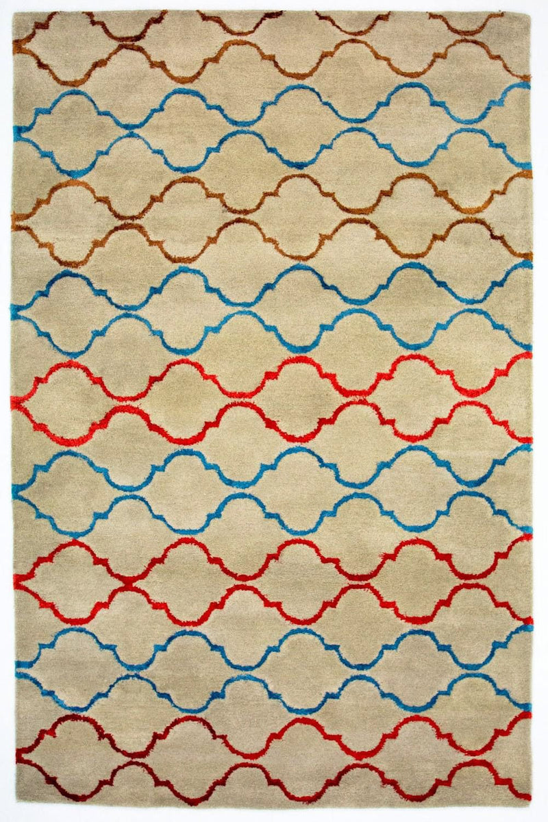 Uldtæppe - 241 x 150 cm - beige