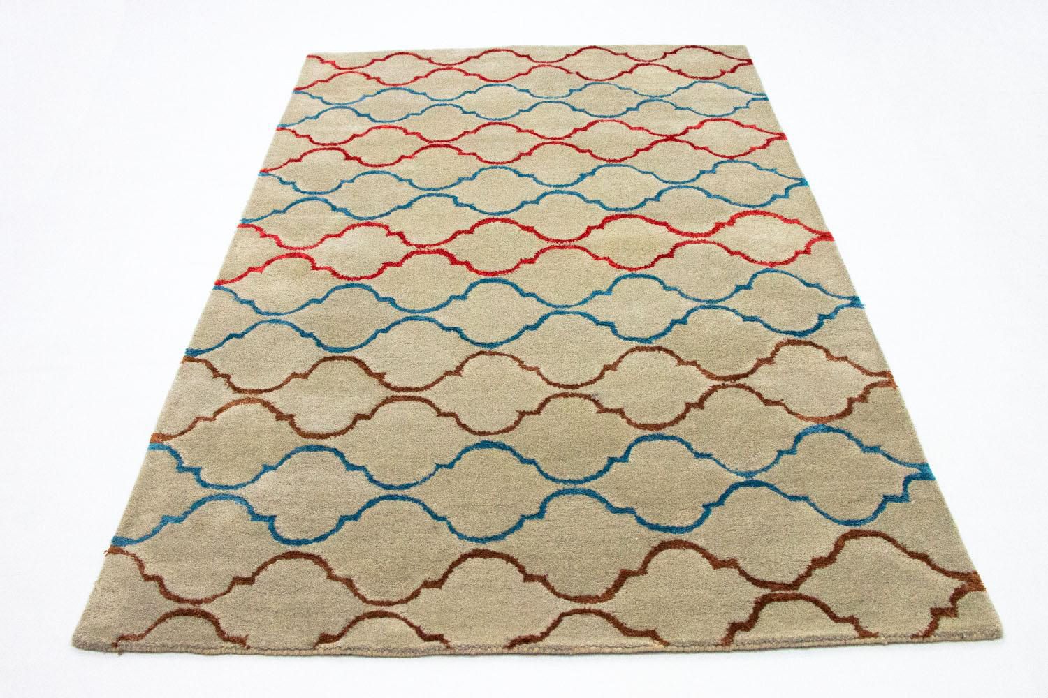 Uldtæppe - 241 x 150 cm - beige