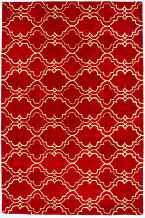 Uldtæppe - 240 x 152 cm - rød