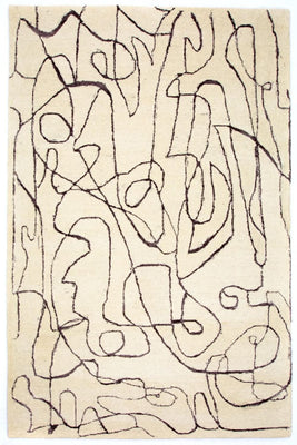 Designer tæppe - 243 x 153 cm - beige