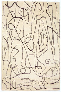 Designer tæppe - 243 x 153 cm - beige