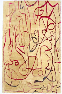 Designer tæppe - 241 x 152 cm - flerfarvet