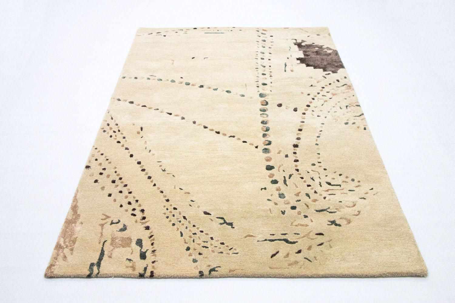 Designer tæppe - 244 x 153 cm - beige