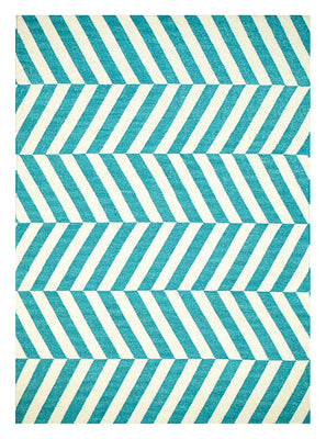 Designer tæppe - Prasedde - rektangulær