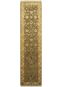 Løber Uldtæppe - 300 x 75 cm - grøn