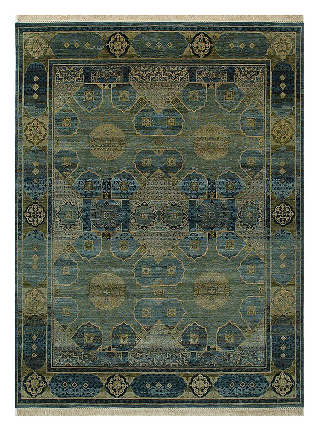 Uldtæppe - 300 x 240 cm - havgrønt
