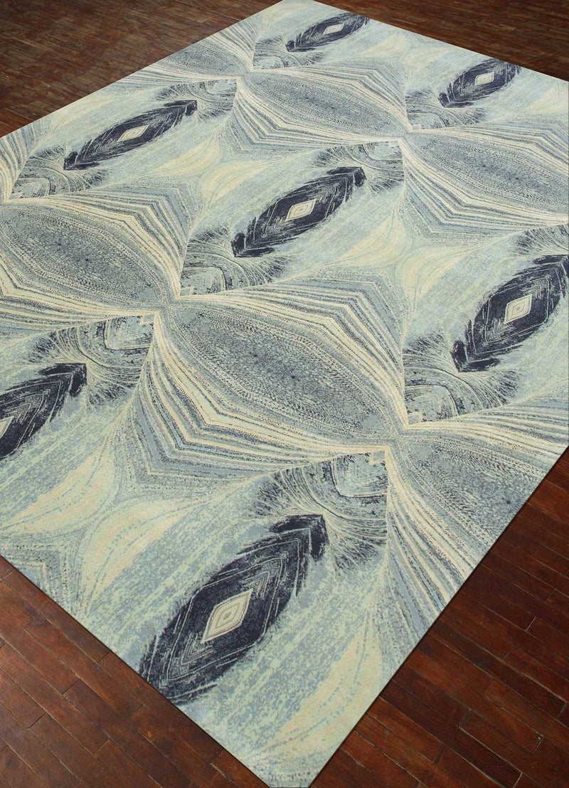 Uldtæppe - 300 x 240 cm - lyseblå