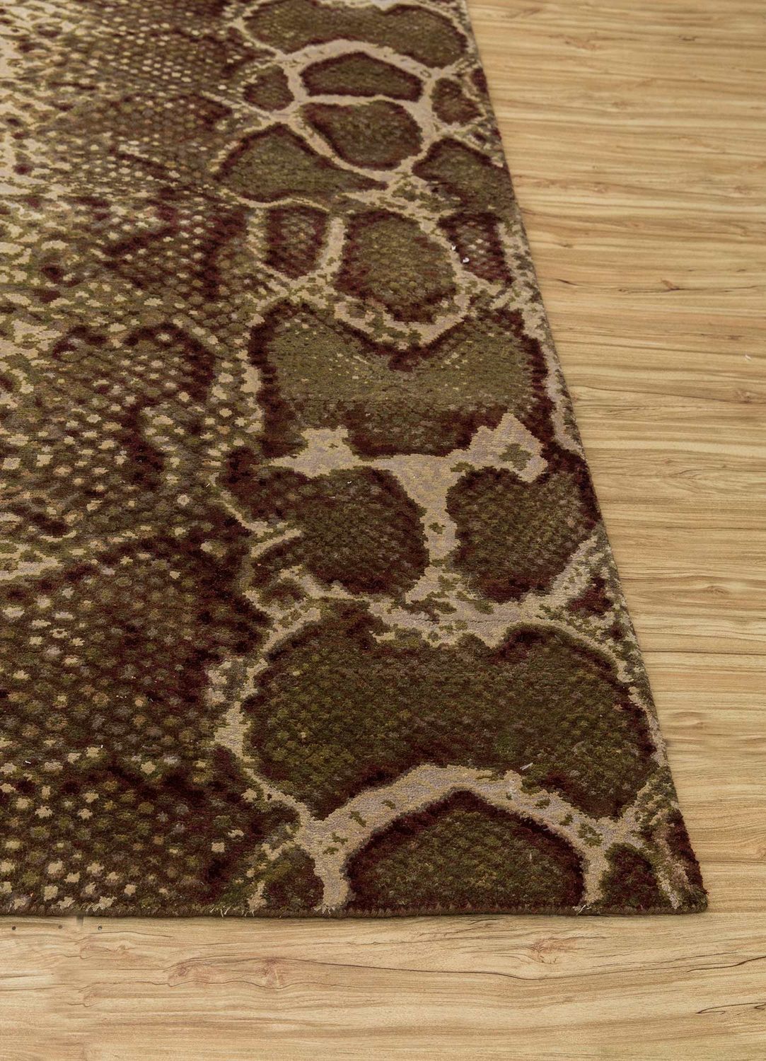 Uldtæppe - 300 x 240 cm - brun