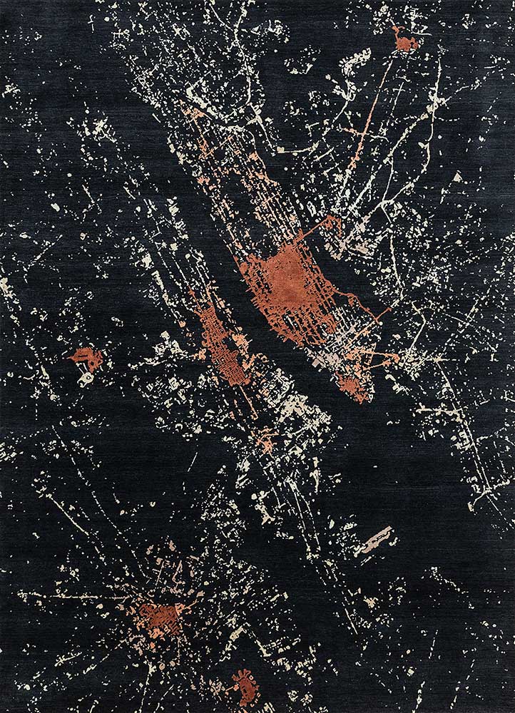 Uldtæppe - 300 x 240 cm - sort