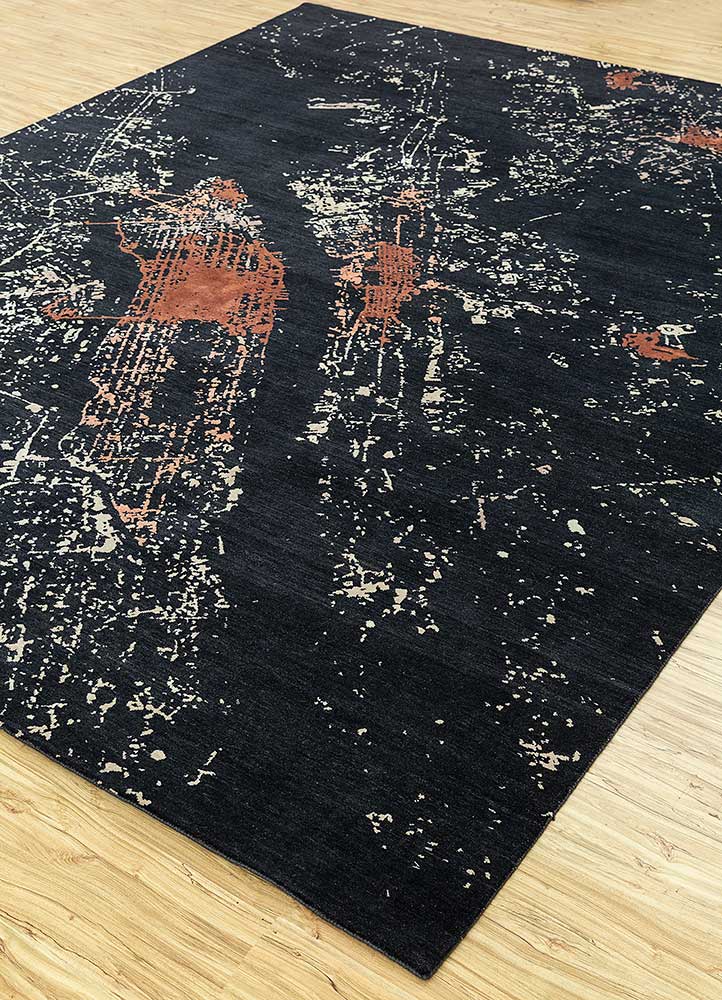 Uldtæppe - 300 x 240 cm - sort