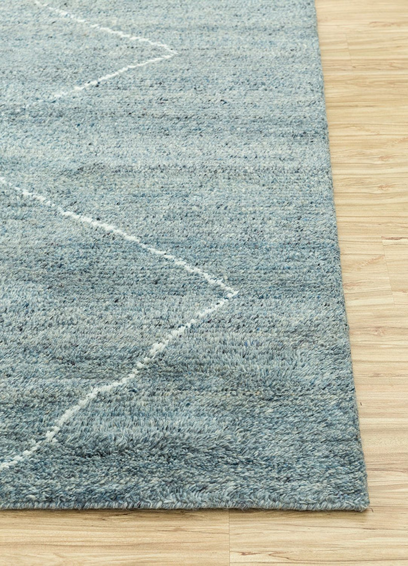 Uldtæppe - 240 x 150 cm - benzinblå