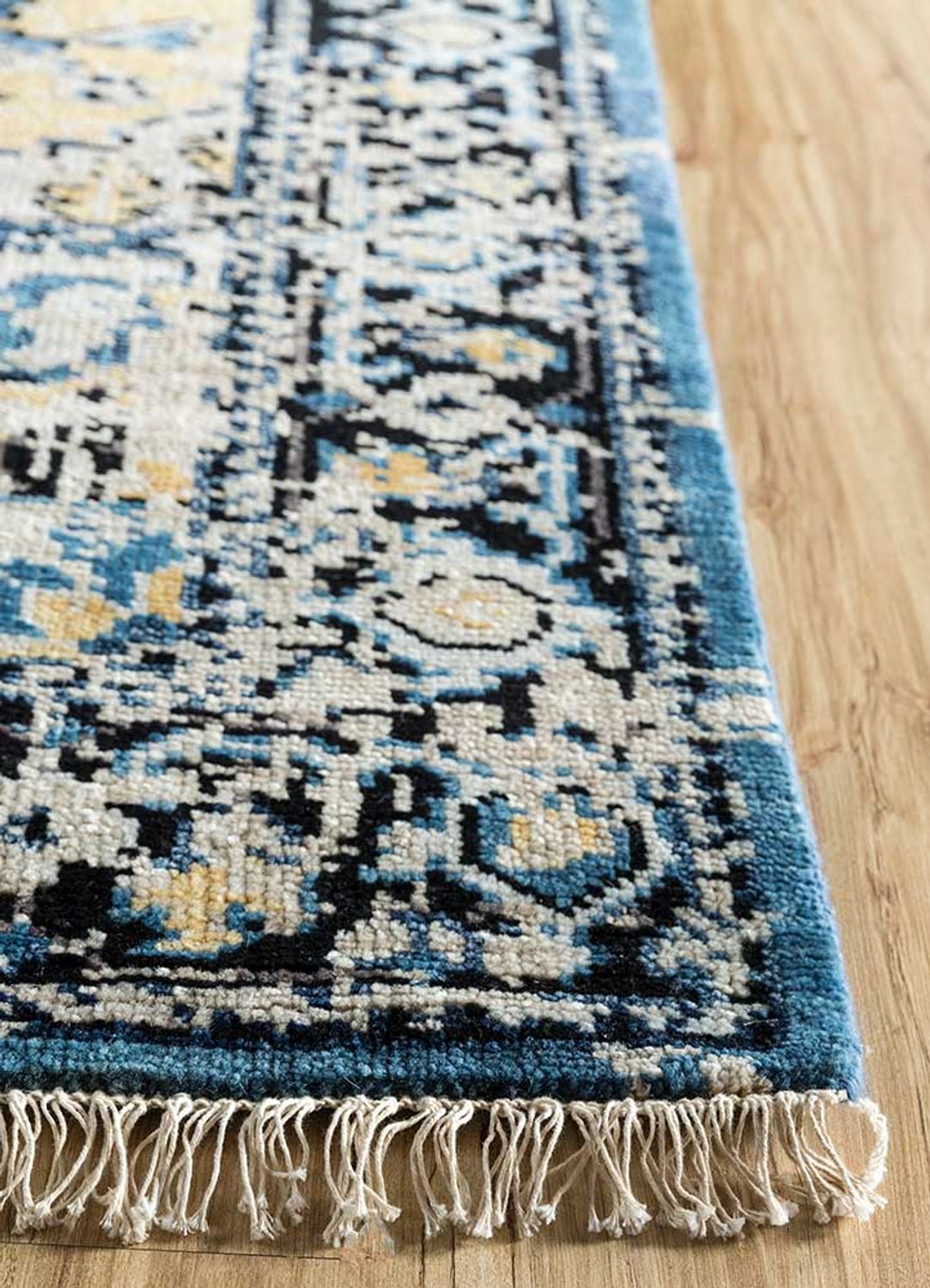 Uldtæppe - 300 x 200 cm - turkis