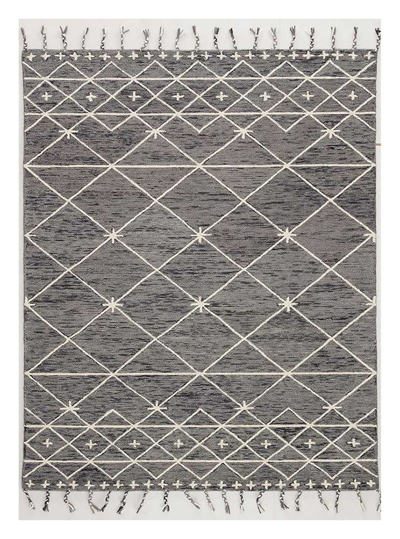Uldtæppe - 240 x 150 cm - mørkegrå