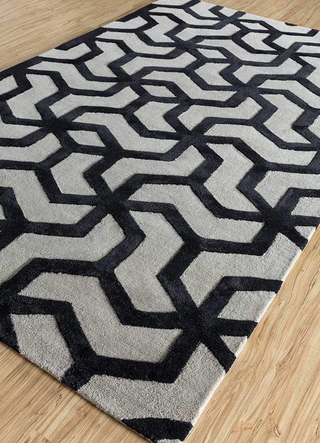 Uldtæppe - 240 x 150 cm - grå