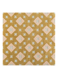 Uldtæppe firkantet  - 180 x 180 cm - guld