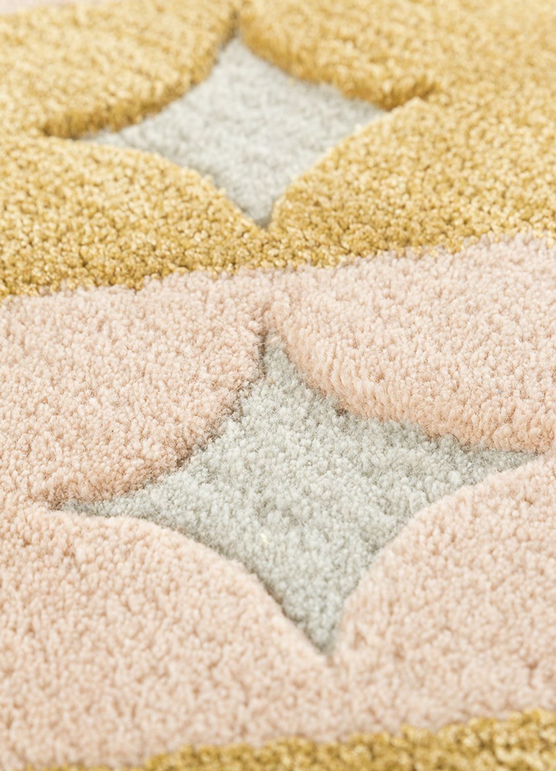 Uldtæppe firkantet  - 180 x 180 cm - guld